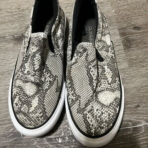 Snakeskin Slip-On Sneakers